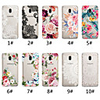 Case For Samsung Galaxy J7 (2017) / J6 (2018) / J6 Plus Transparent / Pattern Back Cover Lace Printing / Flower Soft TPU