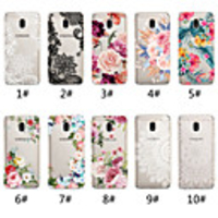 Case For Samsung Galaxy J7 (2017) / J6 (2018) / J6 Plus Transparent / Pattern Back Cover Lace Printing / Flower Soft TPU
