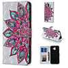 Case For Samsung Galaxy J7 (2017) / J7 (2016) / J6 (2018) Wallet / Card Holder / with Stand Full Body Cases Mandala Hard PU Leather