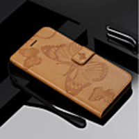 Case For Samsung Galaxy J7 Prime / J7 (2016) / J7 Wallet / Card Holder / with Stand Full Body Cases Butterfly Hard PU Leather