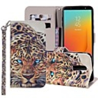 Case For Samsung Galaxy J8 (2018) / J7 (2017) / J7 (2018) Wallet / Card Holder / with Stand Full Body Cases Animal Hard PU Leather