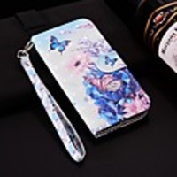 Case For Samsung Galaxy J8 (2018) / J7 (2017) / J7 (2018) Wallet / Card Holder / with Stand Full Body Cases Butterfly Hard PU Leather