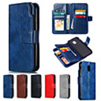 Case For Samsung Galaxy J8 (2018) / J7 (2017) / J7 (2018) Wallet / Card Holder / with Stand Full Body Cases Solid Colored Hard PU Leather