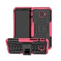 Case For Samsung Galaxy J8 (2018) / J7 (2018) / J6 (2018) Shockproof / with Stand Back Cover Tile / Armor Hard PC