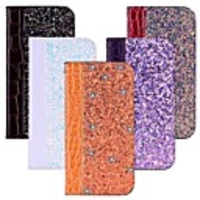 Case For Samsung Galaxy J8 (2018) / J7 Prime / J7 (2017) Card Holder / with Stand / Flip Full Body Cases Glitter Shine Hard PU Leather