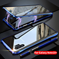 Case For Samsung Galaxy Note 10 / Galaxy Note 10 Plus Shockproof / Flip / Transparent Full Body Cases Transparent Tempered Glass / Metal Batman Design Four-Corner Anti-Fall Magneto Protective Case