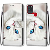 Case For Samsung Galaxy Note 20 Galaxy Note 20 Ultra Galaxy A21s Wallet Card Holder with Stand Full Body Cases White Cat PU Leather TPU for Galaxy A51 5G Galaxy A71 5G Galaxy S20 Ultra