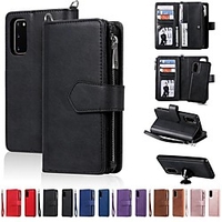 Case For Samsung Galaxy Note 20 Note10 Ultra S20 S20FE S10 5G S10Lite Note 8 Galaxy S10 Wallet / Card Holder / with Stand Full Body Cases Solid Colored PU Leather miniinthebox