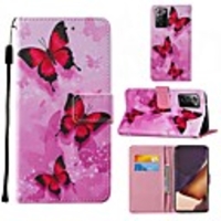 Case For Samsung Galaxy Note 20 Ultra S20 Plus A21S A01 A11 M11 A31 A51 A71 5G A20 A30S A50 A70S Wallet Card Holder with Stand Full Body Cases Butterfly PU Leather
