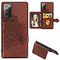 Case For Samsung Galaxy Note 20 Ultra Wallet Card Holder with Stand Back Cover Solid Colored PU Leather TPU PVC Galaxy A01 A21S A41 A51 A71 A81 A91 S20 Plus M21 M31 M30S