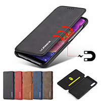 Case For Samsung Galaxy Note 9 / Note 8 / Galaxy A30(2019) Card Holder / Flip / Magnetic Full Body Cases Solid Colored PU Leather / PC