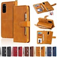 Case For Samsung Galaxy Note 9 / Note 8 / Galaxy S10 Plus Wallet / Card Holder / with Stand Full Body Cases Solid Colored PU Leather For Galaxy S20 Ultra/S10E/S10 5G/Note 10