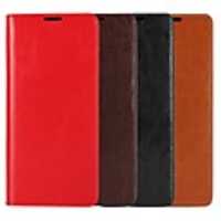 Case For Samsung Galaxy Note 9 / Note 8 / Note 5 Wallet / Card Holder / with Stand Full Body Cases Solid Colored Hard Genuine Leather