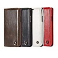 Case For Samsung Galaxy Note 9 / Note 8 / Note 5 Wallet / Card Holder / with Stand Full Body Cases Tile / Solid Colored Hard PU Leather