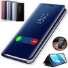 Case For Samsung Galaxy Note 9 / Note 8 / Note 5 with Stand / Plating / Mirror Full Body Cases Solid Colored Hard PU Leather miniinthebox