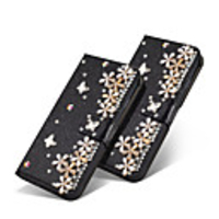 Case For Samsung Galaxy Note 9 / Note 8 Wallet / Card Holder / Rhinestone Full Body Cases Glitter Shine / Rhinestone / Flower Hard PU Leather