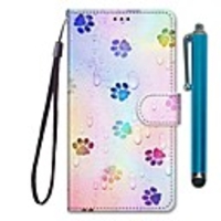 Case For Samsung Galaxy S10 / S10 Plus / S10 E Wallet / Card Holder / with Stand Footprints PU Leather / TPU for A10s / A20s / A50(2019) / A70(2019) / A90(2019) / Note 10 Plus / J6 Plus(2018)