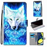Case For Samsung Galaxy S10 / S10 Plus / S10 E Wallet / Card Holder / with Stand Howling Rose Wolf PU Leather / TPU for A10s / A20s / A50(2019) / A70(2019) / A90(2019) / Note 10 Plus / J6 Plus(2018)