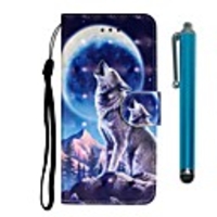 Case For Samsung Galaxy S10 / S10 Plus / S10 E Wallet / Card Holder / with Stand Snow Mountain Wolf PU Leather / TPU for A10s / A20s / A50(2019) / A70(2019) / A90(2019) / Note 10 Pro / A51