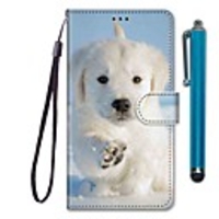 Case For Samsung Galaxy S10 / S10 Plus / S10 E Wallet / Card Holder / with Stand Snow Puppy PU Leather / TPU for A10s / A20s / A50(2019) / A70(2019) / A90(2019) / Note 10 Plus / J6 Plus(2018)