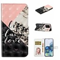 Case For Samsung Galaxy S10 Plus / S20 Plus / S20 Ultra S9 Plus Shockproof / with Stand / Flip Full Body Cases Sexy Lady / Geometric Pattern / Marble PU Leather