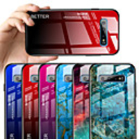 Case for Samsung Galaxy S10 S10e S10 Plus Mirror Full Body Cases Color Gradient TPU Tempered Glass S9 S9 Plus