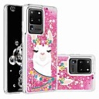 Case For Samsung Galaxy S20 Plus / S20 Ultra / Galaxy S10 Flowing Liquid / Pattern / Glitter Shine Back Cover Animal / Flower TPU
