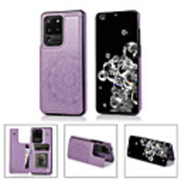Case For Samsung Galaxy S20 Plus / S20 Ultra / S20 Card Holder / Shockproof / Magnetic Back Cover Solid Colored / Flower PU Leather / TPU
