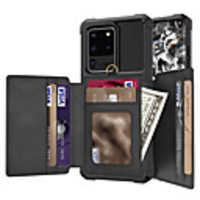 Case For Samsung Galaxy S20 Plus / S20 Ultra / S20 Card Holder / Shockproof / with Stand Back Cover Solid Colored PU Leather / TPU
