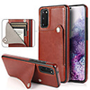 Case For Samsung Galaxy S20 Plus / S20 Ultra / S20 Card Holder / Shockproof Back Cover Solid Colored PU Leather / TPU