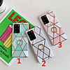 Case For Samsung Galaxy S20 Plus / S20 Ultra / S20 Plating / Ring Holder / IMD Back Cover Geometric Pattern / Marble TPU