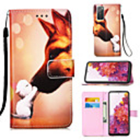 Case For Samsung Galaxy S20 Plus / S20 Ultra / S20 Wallet / Card Holder / with Stand Full Body Cases Animal PU Leather