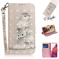 Case For Samsung Galaxy S20 Plus / S20 Ultra / S20 Wallet / Card Holder / with Stand Full Body Cases Animal PU Leather