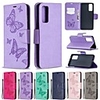 Case For Samsung Galaxy S20 Plus / S20 Ultra / S20 Wallet / Card Holder / with Stand Full Body Cases Butterfly / Solid Colored PU Leather