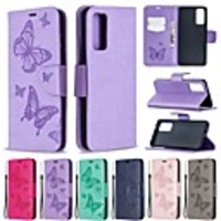 Case For Samsung Galaxy S20 Plus / S20 Ultra / S20 Wallet / Card Holder / with Stand Full Body Cases Butterfly / Solid Colored PU Leather