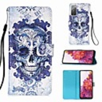 Case For Samsung Galaxy S20 Plus / S20 Ultra / S20 Wallet / Card Holder / with Stand Full Body Cases Skull PU Leather