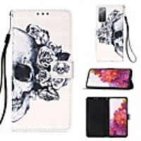 Case For Samsung Galaxy S20 Plus / S20 Ultra / S20 Wallet / Card Holder / with Stand Full Body Cases Skull PU Leather