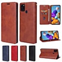 Case For Samsung Galaxy S20 Plus / S20 Ultra / S20 Wallet / Card Holder / with Stand Full Body Cases Solid Colored PU Leather