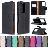 Case For Samsung Galaxy S20 S20 Plus Phone Case PU Leather Material Litchi Pattern Solid Color Pattern Phone Case for Galaxy S10 S10 Plus S20 Ultrs S9 Plus S9
