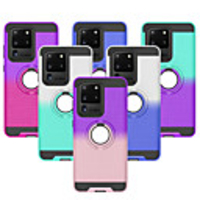 Case For Samsung Galaxy S20/S20 plus/A71/A51/S9 / S9 Plus / Galaxy S10 Dustproof / Ring Holder / Ultra-thin Back Cover Color Gradient TPU / PC
