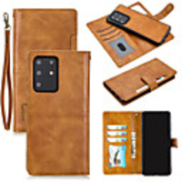Case For Samsung Galaxy S20/S20 Plus/S20 Ultra/S10/S10 Plus/S10 Lite/S9/S9 Plus/Note 10 Card Holder / Shockproof / Flip Full Body Cases Solid Colored PU Leather / TPU