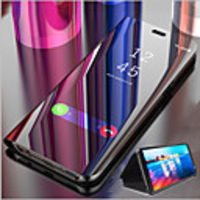 Case For Samsung Galaxy S20/S20P/S20 ultra/S10/S10P/S10E/S9 / S9 Plus / S8 Plus/A01/A91/A81/A71/A60/A50/A90 5G with Stand / Mirror / Flip Full Body Cases Solid Colored PU Leather