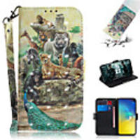 Case For Samsung Galaxy S7 edge / S7 / Galaxy S10 Wallet / Card Holder / with Stand Full Body Cases Animal / 3D Cartoon PU Leather