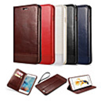 Case For Samsung Galaxy S7 edge / S7 / S6 edge Wallet / Card Holder / with Stand Full Body Cases Solid Colored PU Leather