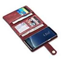 Case For Samsung Galaxy S8 Plus / S8 / S7 edge Wallet / Card Holder / Flip Full Body Cases Solid Color Hard Genuine Leather