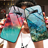 Case For Samsung Galaxy S9 / S9 Plus / Galaxy A7(2018) Mirror Back Cover Color Gradient Tempered Glass