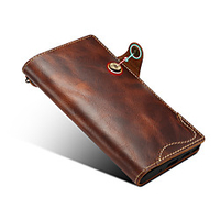 Case For Samsung Galaxy S9 / S9 Plus / S8 Card Holder Full Body Cases Solid Colored Genuine Leather miniinthebox