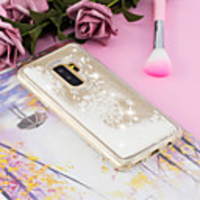Case For Samsung Galaxy S9 / S9 Plus / S8 Plus Flowing Liquid / Transparent / Pattern Back Cover Dandelion Soft TPU