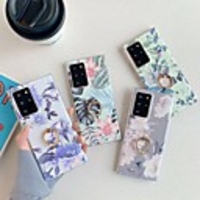 Case For Samsung Galaxy S9 / S9 Plus / S8 Plus Ring Holder / Pattern Back Cover Flower TPU