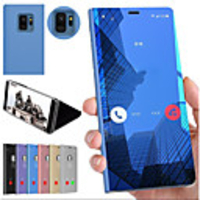 Case For Samsung Galaxy S9 / S9 Plus / S8 Plus Shockproof / with Stand / Mirror Back Cover Solid Colored Hard PC